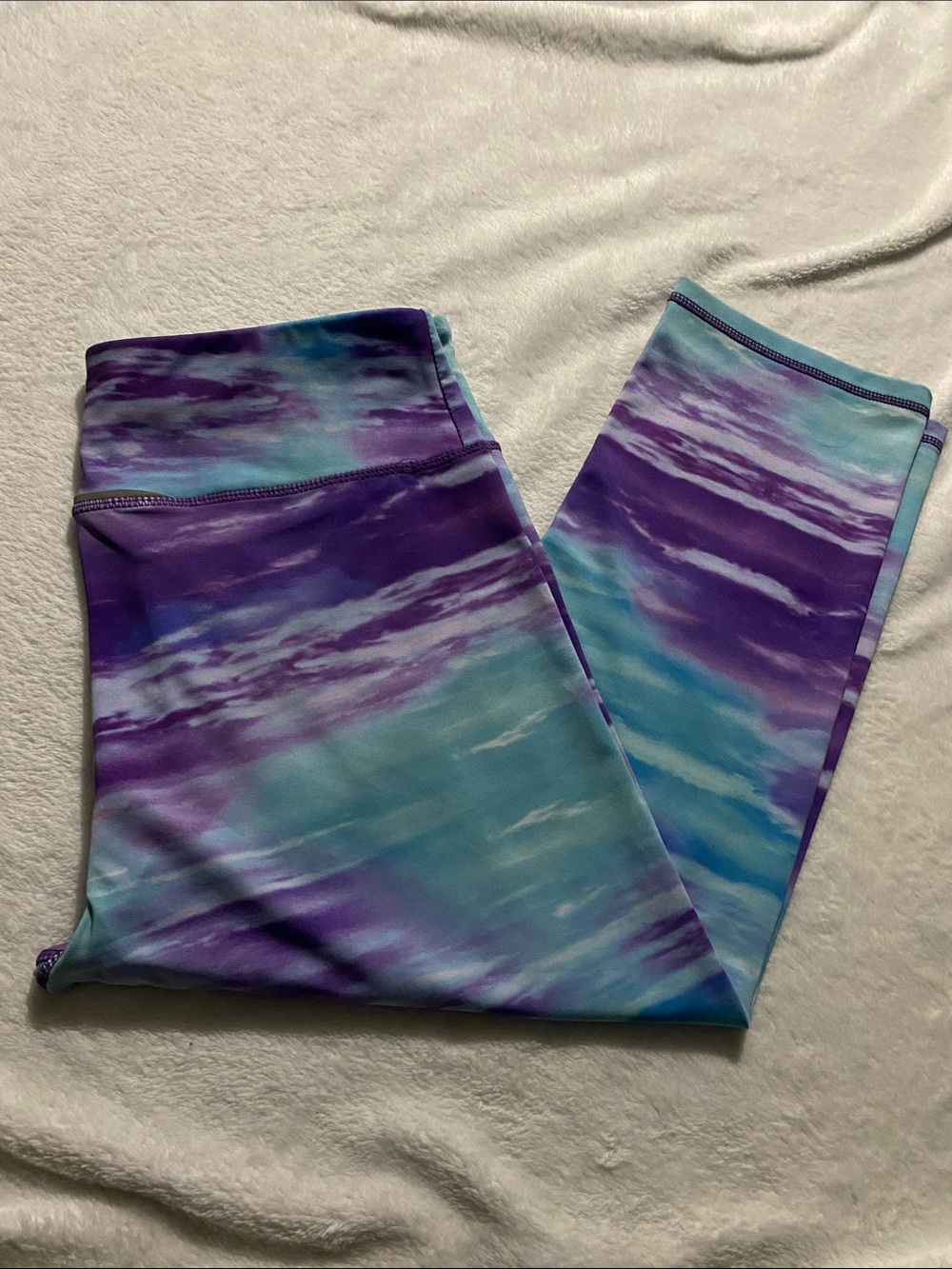 Kyodan Purple & Teal Wave-Print Leggings